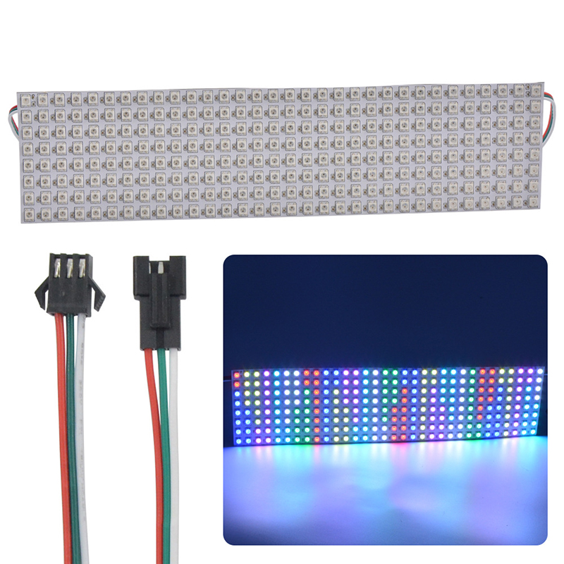 8 x 32 5050 RGB Flexible Addressable LED Pixel Screen- DC5V WS2812B Dot Matrix Display